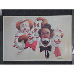 Robert Owen Clown Print -Burbank Six