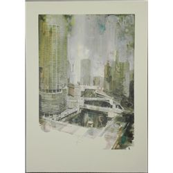 Dan Lotts Marina Towers Chicago River Art Print