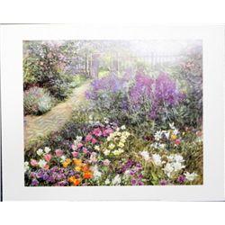 Kaethe Hoeltzell Corner Garden Impressionist Art Print
