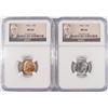 Image 1 : 1962 AND 1963 ROOSEVELT DIMES BOTH NGC MS-66
