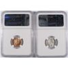 Image 2 : 1962 AND 1963 ROOSEVELT DIMES BOTH NGC MS-66