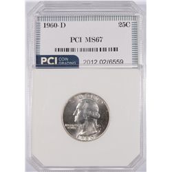 1960-D WASHINGTON QUARTER, PCI MS-67  TRENDS FOR $2000.00