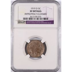 1919-D BUFFALO NICKEL NGC XF INSIGNIFICANT CLEANING