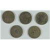 Image 1 : (5) 1892 V-NICKELS