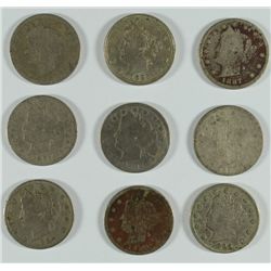 (9) V-NICKELS (83 N/C, 83 W/C, 84, 87, 88, 89, 91, 92, 95)