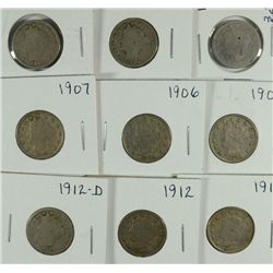 (9) V-NICKELS (96, 99, 01, 03, 06, 07, 10, 12, 12-D)