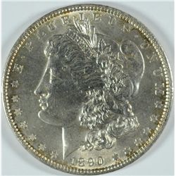 1890 MORGAN SILVER DOLLAR CHOICE BU CLEANED