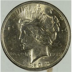 1923 PEACE SILVER DOLLAR BU