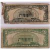 Image 2 : LOT OF (2) 1928 $5.00 NOTES