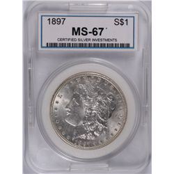 1897 MORGAN DOLLAR CSI MS-67