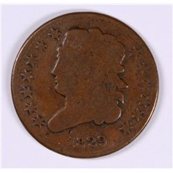 1829 HALF CENT VG