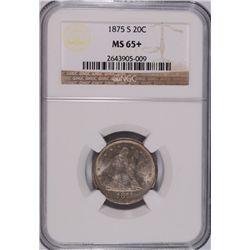 1875-S TWENTY CENT PC NGC MS-65+
