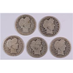 (5) 1901 BARBER QUARTERS