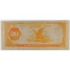 Image 2 : 1882 U.S.$20.00 GOLD CERTIFICATE, XF  tear at bottom  RARE NOTE!!