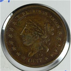 1837 HARD TIMES TOKEN XF