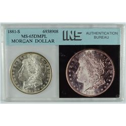 1881-S MORGAN DOLLAR INS MS-65 DMPL