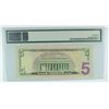 Image 2 : 2009 $5 FEDERAL RESERVE NOTE PMG GEM