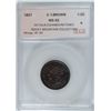 Image 1 : 1857 HALF CENT SEGS MS-62 (C-1) ROCKY MOUNTAIN COLLECTION
