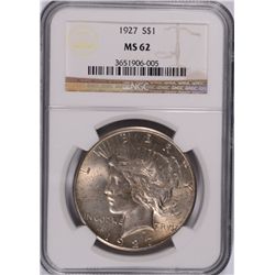 1927 PEACE DOLLAR NGC MS-62