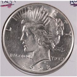 1928 PEACE DOLLAR AU-58