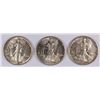 Image 1 : (3) 1943 WALKING LIBERTY HALF DOLLAR CH AU'S