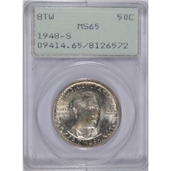 1948-S BOOKER T WASHINGTON COMMEN HALF DOLLAR PCGS MS-65 OGH