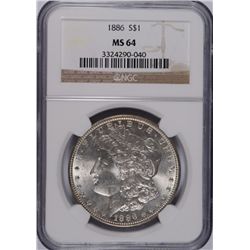 1886 MORGAN DOLLAR NGC MS-64