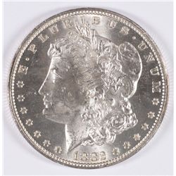 1882-CC MORGAN SILVER DOLLAR, MS-63+  BLAST WHITE!