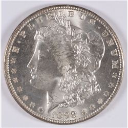 1898-O MORGAN SILVER DOLLAR, MS-64+ BLAST WHITE!