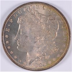 1886 MORGAN SILVER DOLLAR, MS-65 VERY FEW MARKS