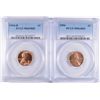Image 1 : 1954 LINCOLN CENT PCGS MS-64 RED AND 1954-D LINCOLN WHEAT CENT, PCGS MS-65 RED