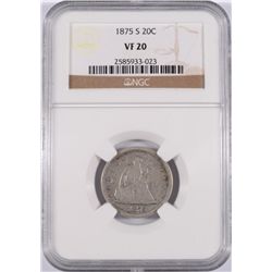 1875-S TWENTY CENT NGC VF20