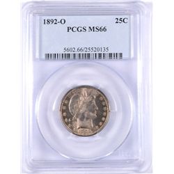 1892-O BARBER QUARTER PCGS MS66