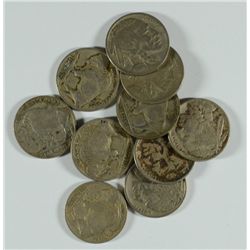 (10) 1919 BUFFALO NICKELS