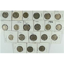 (20) 1936 BUFFALO NICKELS