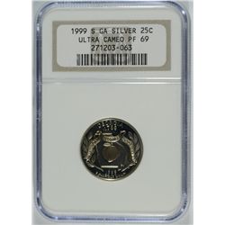 1999-S SILVER PROOF STATEHOOD QUARTER (GA) NGC PF-69 UC
