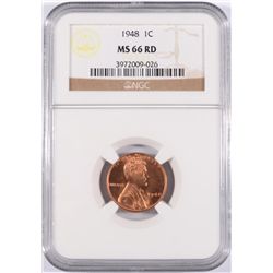 1948 LINCOLN CENT NGC MS-66 RD