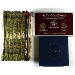 PROOF SETS: 1976 3 PCS 40% SILVER, 2007 PRES.  4-2005 & 2-2006 WESTWARD JOURNEY