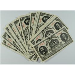 ( 20 ) PCS CHOICE UNCIRCULATED 1913 MEXICO 25 CENTAV0S! VERY NICE NOTES!