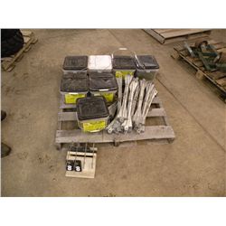 (7) boxes nails & a pile of brackets