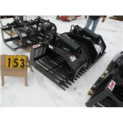 Stout 72" twin cylinder rock grapple w/open ends -New