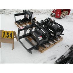 Stout 66" twin cylinder grapple bucket -New