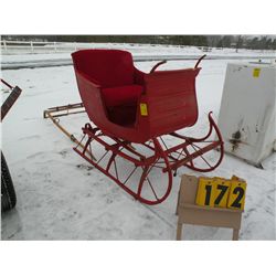 one horse open sleigh