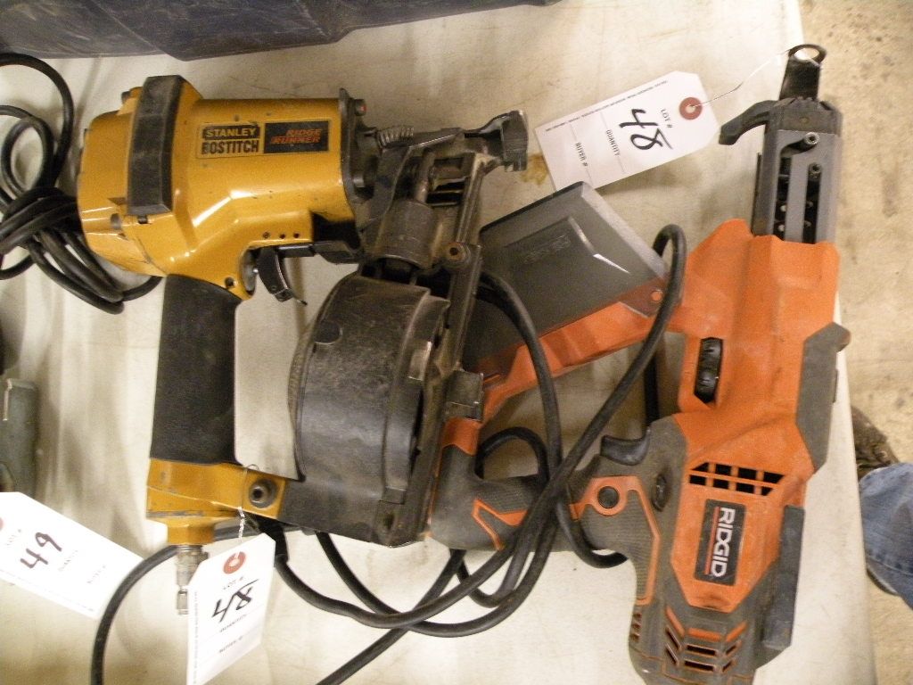 roofing nail gun & a deck screw gun