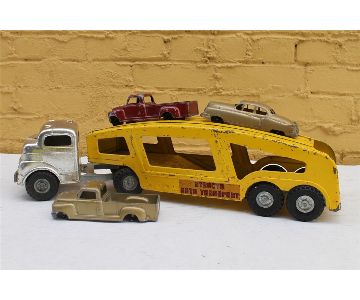 Structo Auto Transport Truck/Trailer and Cars 21"