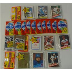 Lot of 1985 Topps Baseball: 10 Wax Packs, 3 Rak Paks,  2  Cello Packs