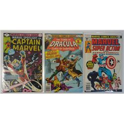 HIGH GRADE GROUP OF 3 MARVEL COMICS. INCLUDES MARVEL SPOTLIGHT #1 (1979 NMT),