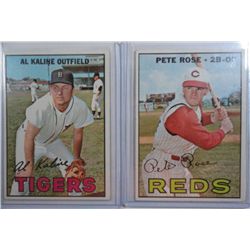 1967 TOPPS AL KALINE & PETE ROSE