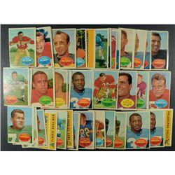 1960 TOPPS FOOTBALL LOT (50 cds) MOSTLY ALL DIFFERENT, NICE VGEX - EX