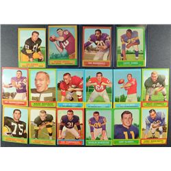 16 - 1963 TOPPS FOOTBALL CARDS, MOSTLY EX - EM